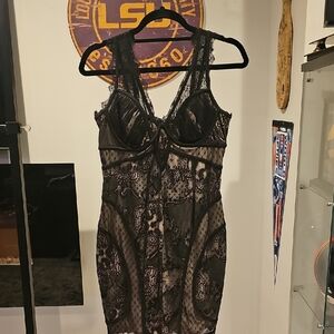 Elegant Black Lace Women's Intimate Dress